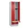 locker met bank,HxBxD 1950x600x815mm,2vak,vak B 300mm,cilinderslot