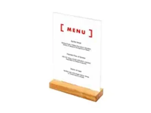 OUTLET Houten Menuhouder T Tafeldisplay A4 Portret