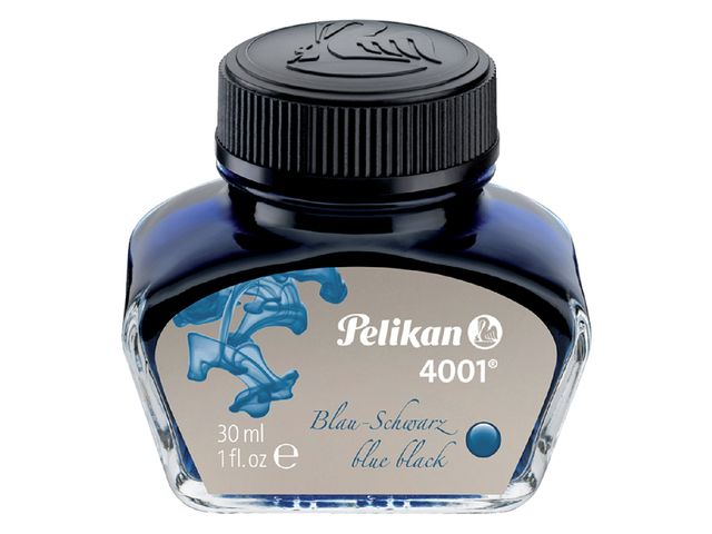 Vulpeninkt Pelikan 4001 30ml blauw/zwart | VulpennenShop.nl