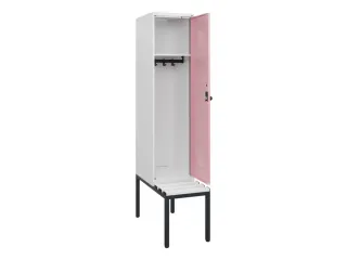 locker met bank,HxBxD 1950x400x815mm,1vak,vak B 400mm,draaigrendel - 1