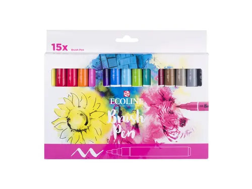 Brushpen Talens Ecoline set à 15 kleuren