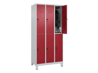 dubbeldekse locker,HxBxD 1950x900x500mm,3x2vak.,vak B 300mm - 3