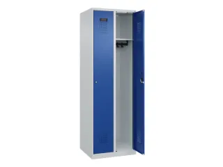 locker,HxBxD 1850x600x500mm,2vak,vak B 300mm,cil.-slot,staand op vloer - 2