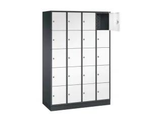 lockerkast,HxBxD 1950x1220x500mm,4x5vakken,cil.-slot,sokkel - 1