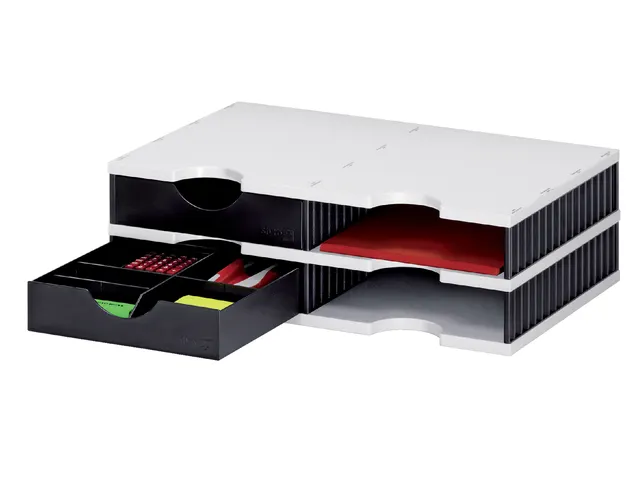 Vakkenset Styrodoc A4 4 vaks zwart/grijs