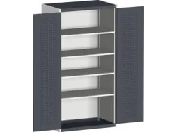 kast met sleufplaat,HxBxD 2000x1050x650mm,4xStalen bodem