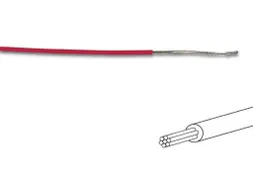 Montagedraad - ø 1.4mm - 0.2mm² - Meeraderig - Rood