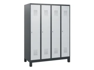 schoollocker,HxBxD 1630x1200x500mm,4vak,vak B 300mm,cil.-slot,voeten - 2