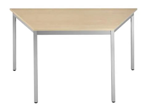Tafel Trapeziumvormig 120x60 Cm Frame Aluminium Blad Esdoorn