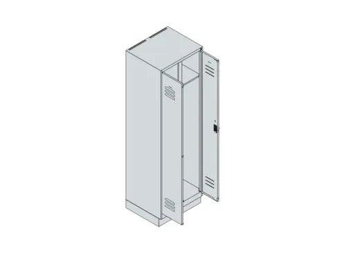 locker voor scheiding van kleding,HxBxD 1950x600x500mm,2vak