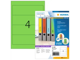 Herma 4299 Rugetiket 192x61mm Groen permanent klevend 400 stuks - 1
