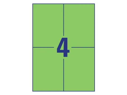Gekleurde Etiketten Avery Zweckform 105x148mm A6 Groen 400 stuks