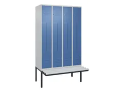 Z-garderobekast,HxBxD 2120x1200x815mm,8vak,vak B 300mm,cil.-slot
