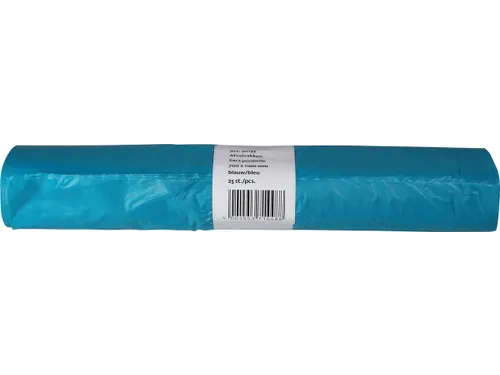 Vuilniszak 20 micron 70x110cm 120L HDPE blauw Rol van 25 stuks