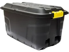 Boîte De Rangement Sur Roulettes 75 Litre, Noir