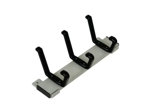 wandkapstok,HxBxD 120x300x100mm,3jashaken,metaal/ABS,grijs