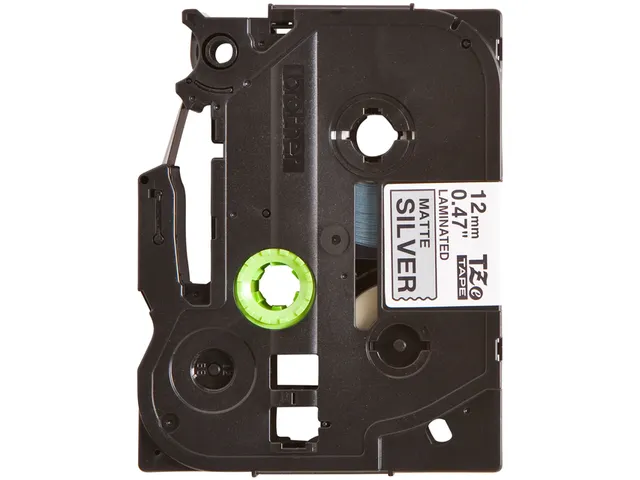 Labeltape Brother P-touch TZe-M931 metallic 12mm zwart op zilver