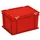 Euronorm Stapelkrat Hxlxb 230X400X300Mm 21L Met Deksel Rood