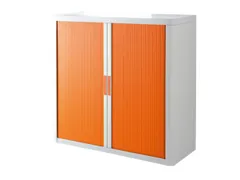 Roldeurkast HxBxD 1040x1100x415mm 2 Oh Romp Wit Front Oranje