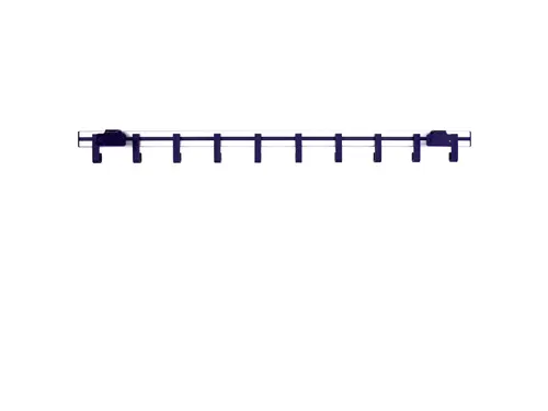 Pro-line Wandgarderobe 10 Haken zwart grijs