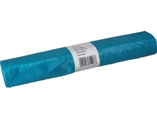 Vuilniszak 20 micron 70x110cm 120L HDPE blauw Rol van 25 stuks
