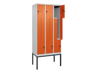 Z-garderobekast,HxBxD 2120x900x500mm,vak B 150/300mm,draaigrendel - 2