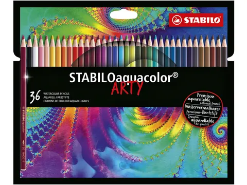 Kleurpotloden STABILO 1636 aquacolor Arty assorti etui à 36 stuks