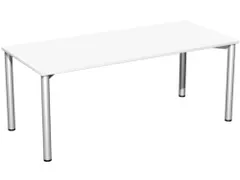 vergadertafel,HxBxD 720x1800x800mm,rechthoekig,4voeten RAL9006