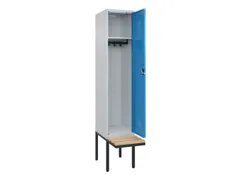 locker met bank,HxBxD 2120x400x815mm,1vak,vak B 400mm,cilinderslot