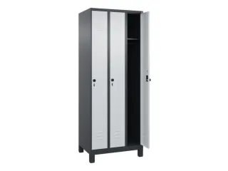 locker,HxBxD 1950x750x500mm,3vak,vak B 250mm,draaigrendel,voeten - 2
