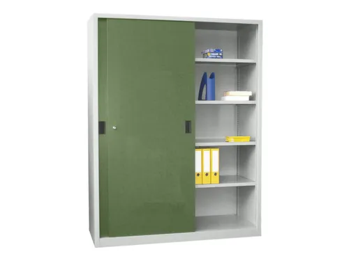 schuifdeurkast,HxBxD 1950x1500x600mm,RAL7035,front RAL6011
