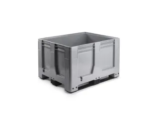 Palletbox,HxLxB 760x1200x1000mm,610l,HDPE,grijs,wanden gesloten - 2