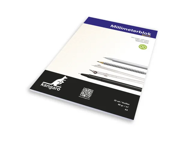 Millimeterblok Kangaro A4 blok à 25 vel