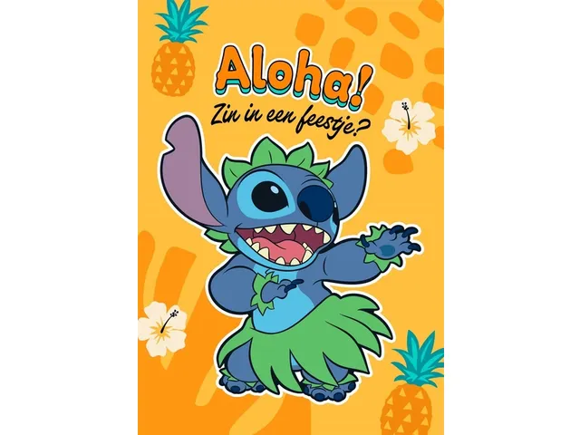 Wenskaart Hallmark uitnodiging Stitch 6 stuks