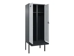 locker met bank,voor scheiding van kleding,HxBxD 2120x800x815mm,2vak