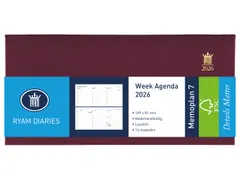 Agenda 2026 Ryam Memoplan 7 Suprema 7dagen/2pagina's landscape bordeau