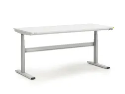 ESD-montagetafel,HxBxD 630-1270x1800x800mm,blad gelamineerd grijs