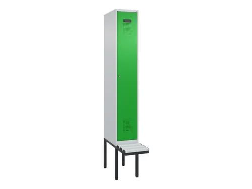 locker met bank,voor scheiding van kleding,HxBxD 2120x300x815mm,1vak
