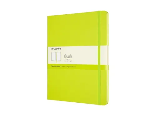 Notitieboek Moleskine XL 190x250mm blanco hard cover lemon green
