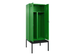 PBM-locker met bank,HxBxD 2120x800x815mm,2vak,vak B 400mm,draaigrendel