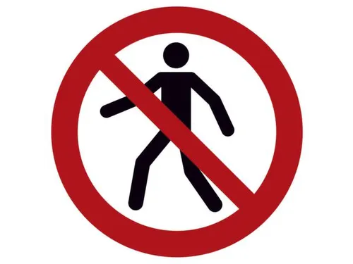 verbodsbord,verboden v. voetgangers,sticker,folie,standaard,Ø 200mm