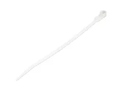 15cm Kabelbinders met montagegat 3mm wit 100 stuks