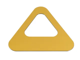 Oplegdeksel,V. Afvalbak 1X60L,Driehoekig,1Opening,Staal,Geel - 1