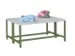 Banc Vestiaire 1000mm Double Assise Lames Plastique Piètement Ral6011