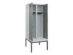 locker met bank,voor scheiding van kleding,HxBxD 2120x800x815mm,2vak