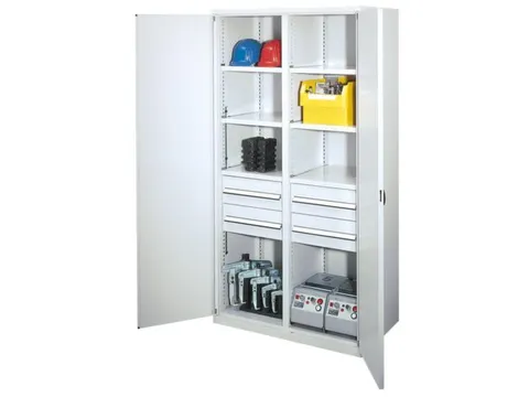 Materiaalkast Scheidingswand 1950x1000x600mm 6legborden Ral7035