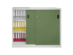 schuifdeurkast,HxBxD 1200x1500x600mm,RAL7035,front RAL6011