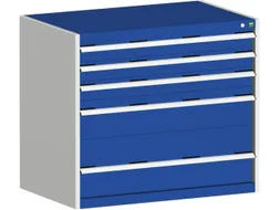 ladekast HxBxD 900x1050x750mm 5laden romp RAL7035 front RAL5010