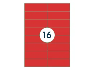 Gekleurde Etiketten 105x37mm Rood 42617 1000 Vel - 2