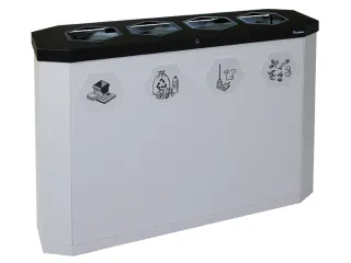 afvalverzamelstation,4x45l,HxBxD 830x1200x355mm,4opening(en) - 1